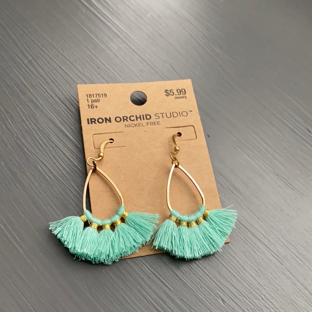 Beautiful blue hoop earrings